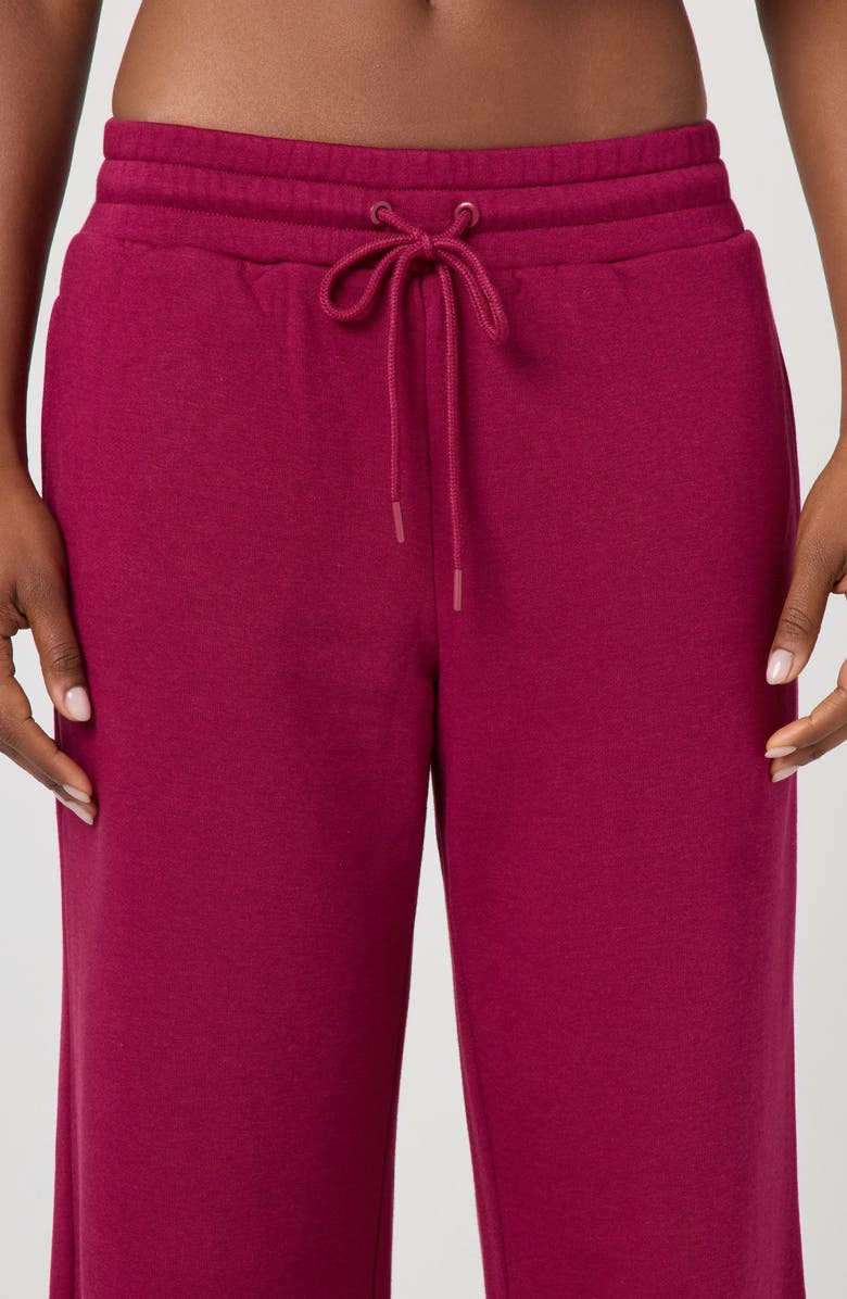 Florence by Mills Cozy Crush Wide Leg Sweatpants, Alternate, color, Bing Cherry