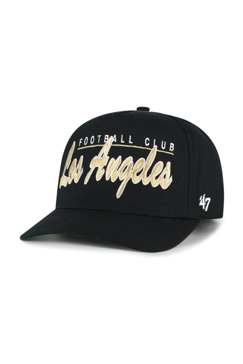 Men's '47  Black LAFC Brushmark Hitch Adjustable Hat, Alternate, color, Black