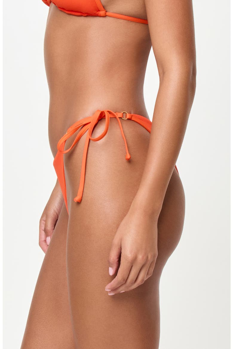 Banning Side Tie Bikini Bottoms, Alternate, color, POPPY