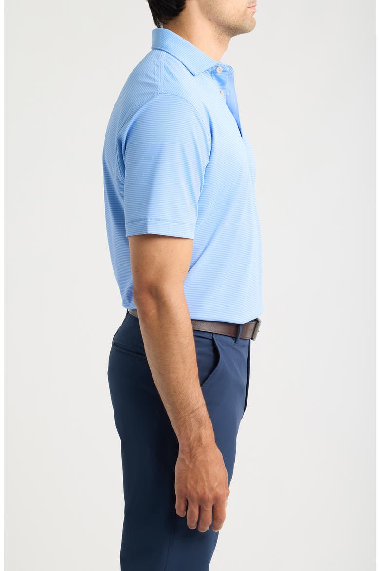 Candor Stripe Mesh Performance Polo, Alternate, color, ESTATE BLUE