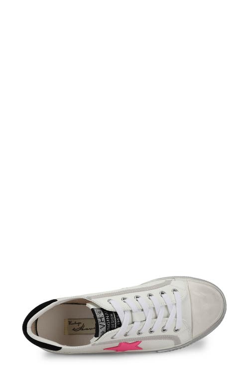 Vintage Havana Amaze Platform Metallic Sneaker In White/pink Pop