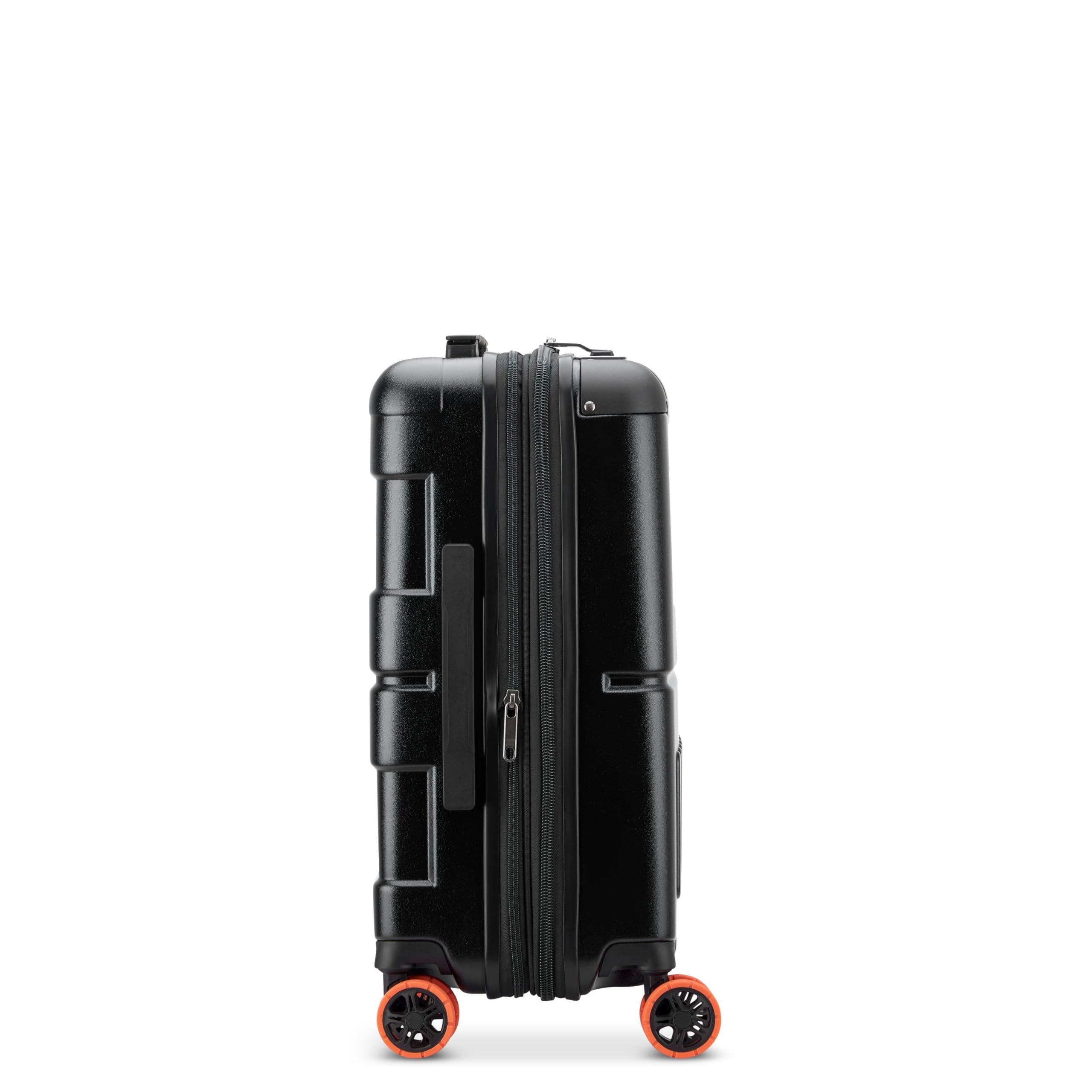 JEEP JH002B Carry-On 19 Inch Hardside Expandable Luggage with Spinner Wheels, Alternate, color, Black
