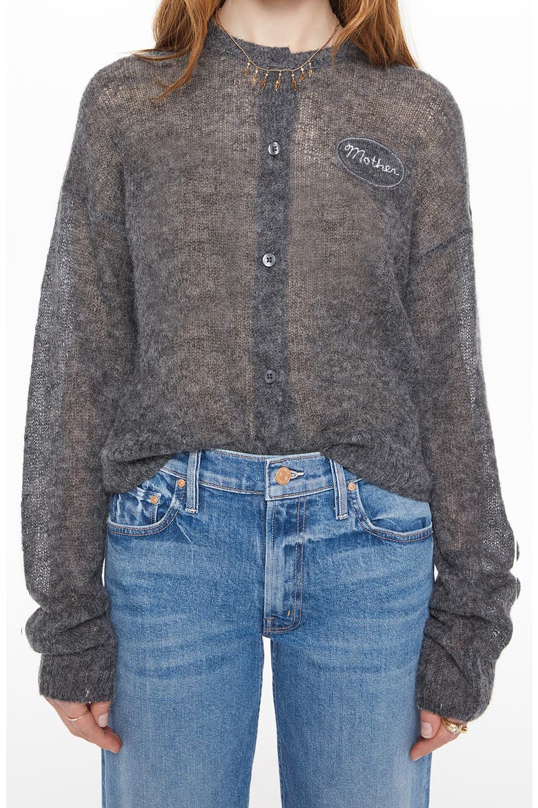 The Crop Alpaca Blend Cardigan, Main, color, HEIRLOOM GREY