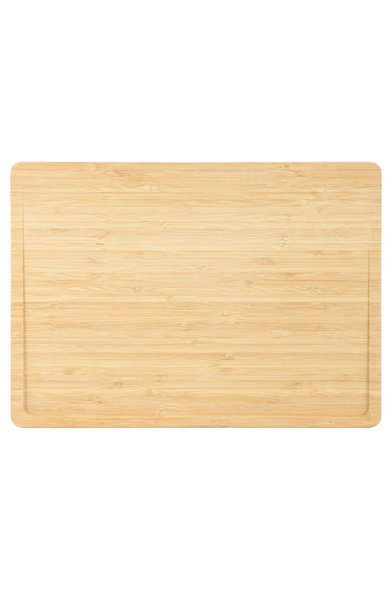 3 Piece Wood Cutting, Prep and Serving Boards with Slanted Juice Groove, Alternate, color, Bamboo