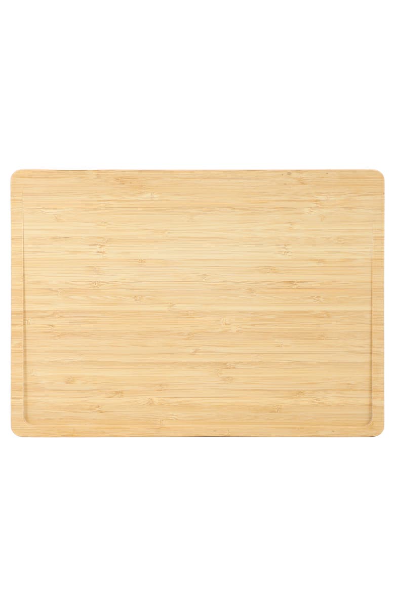 Megachef 3 Piece Wood Cutting, Prep and Serving Boards with Slanted Juice Groove, Alternate, color, Bamboo