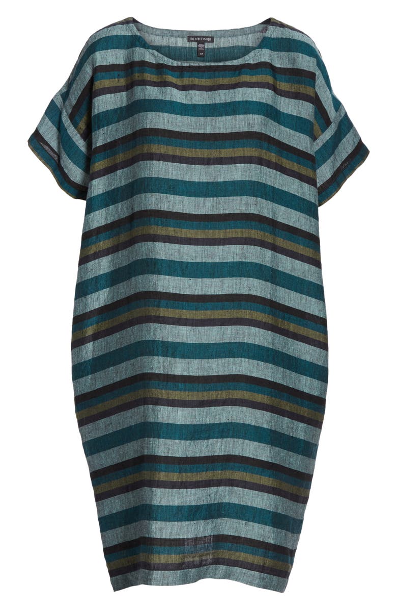 Eileen Fisher ROUND NECK S/S SHORT DRESS, Alternate, color, 