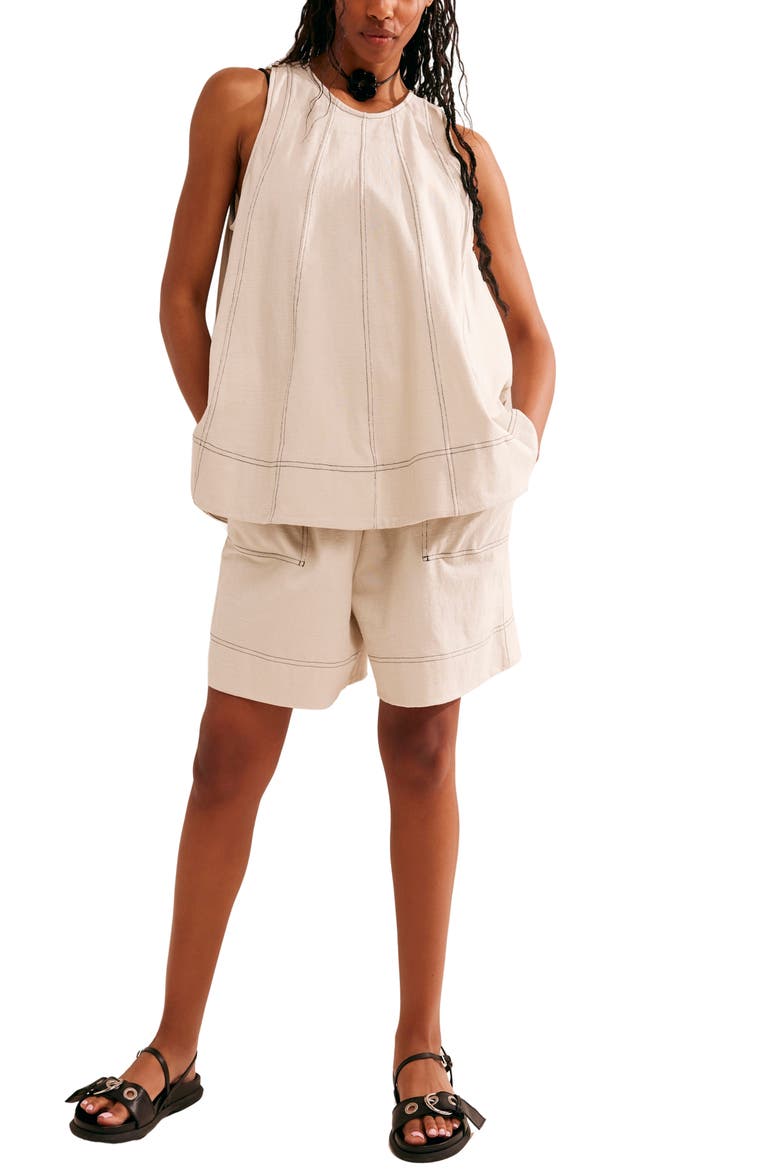 Strada Swing Top & Shorts Set, Main, color, BARNACLE ISLAND