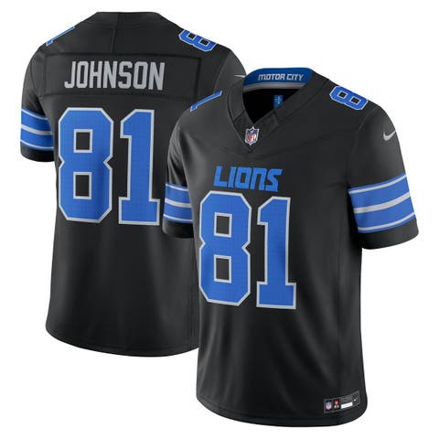 Men's Nike Calvin Johnson Black Detroit Lions Alternate Vapor F.U.S.E. Stitched Retired Limited Jersey