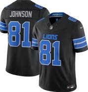 Nike Men's Nike Calvin Johnson Black Detroit Lions Alternate Vapor F.U.S.E. Stitched Retired Limited Jersey