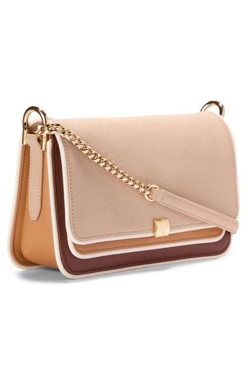 Cole Haan Daniella Leather Chain Shoulder Bag In Soft Buff/cuoio/ivory