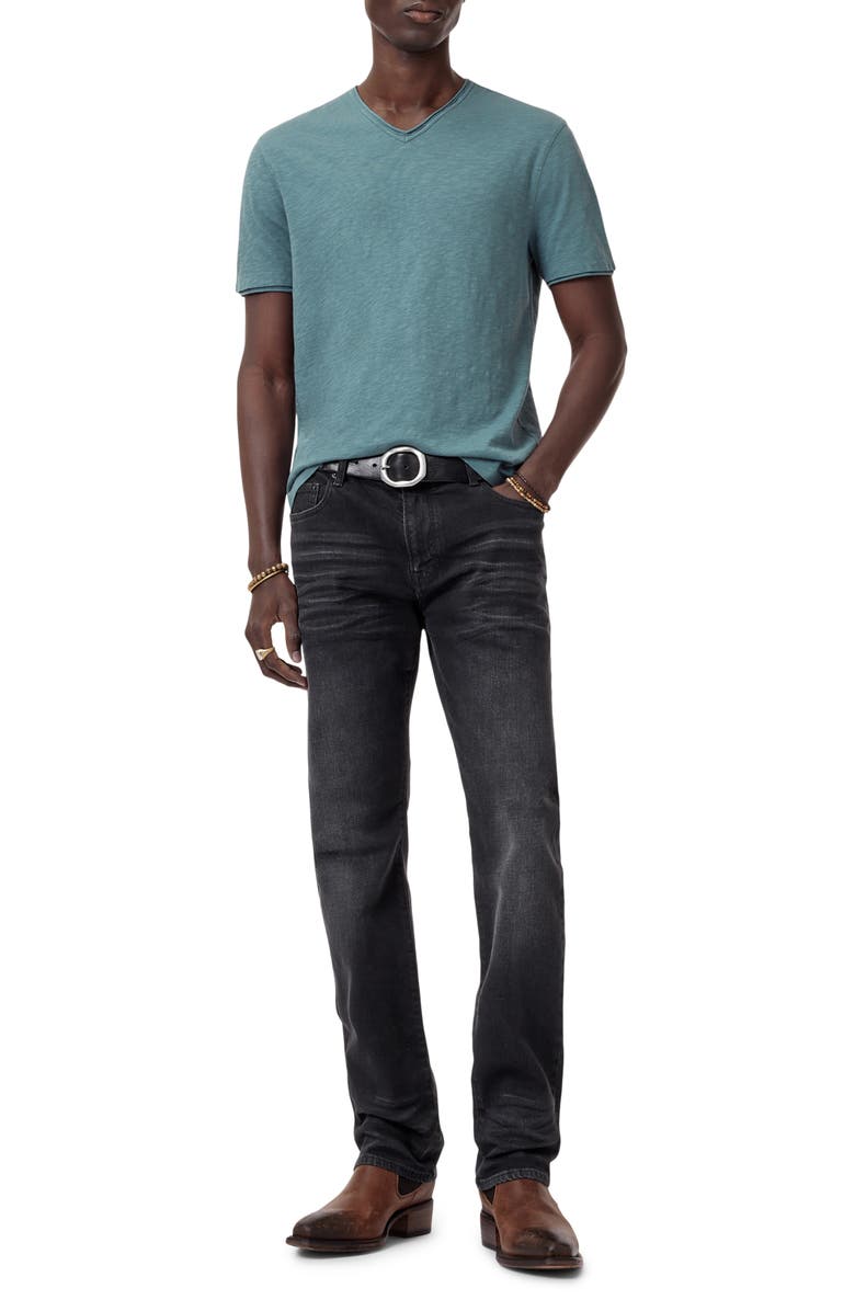 John Varvatos Miles Slub Organic Cotton V-Neck T-Shirt, Alternate, color, 