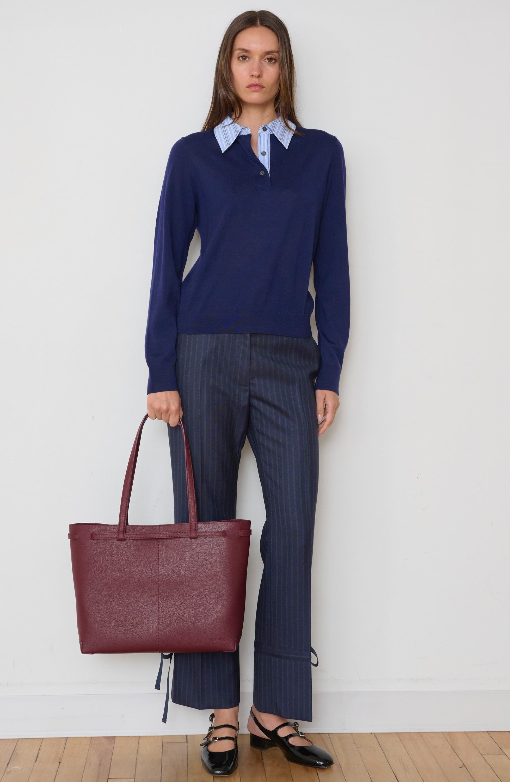 The Pixie Leather Tote, Alternate, color, CABERNET