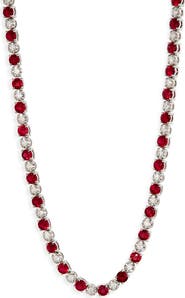 VALANI ATELIER Ruby & Diamond Eternity Necklace