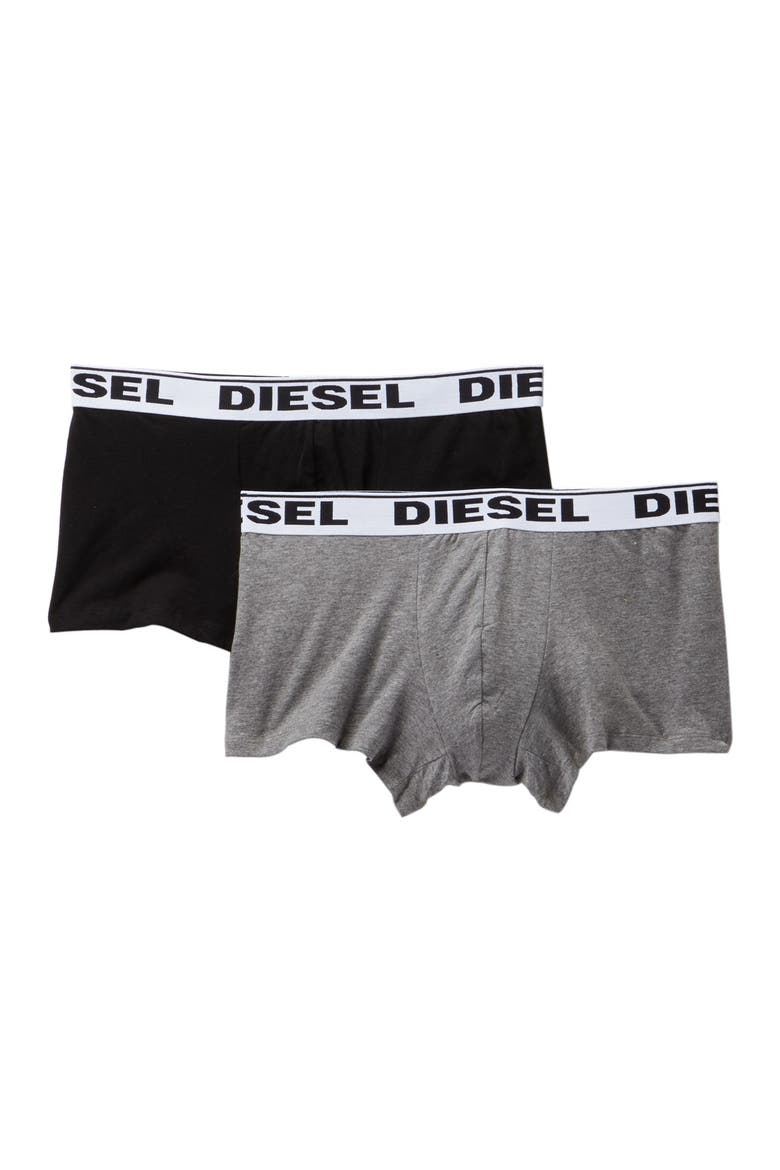 Kory Cotton Blend Boxer Trunk - Pack of 2, Main, color, BLACK/GREY