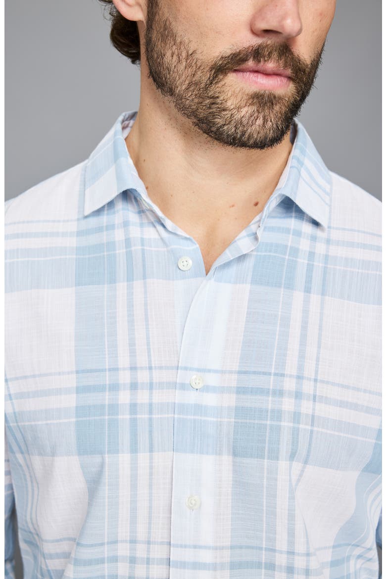Hutcheson Plaid Button-Up Shirt, Alternate, color, LIGHT BLUE/ WHITE