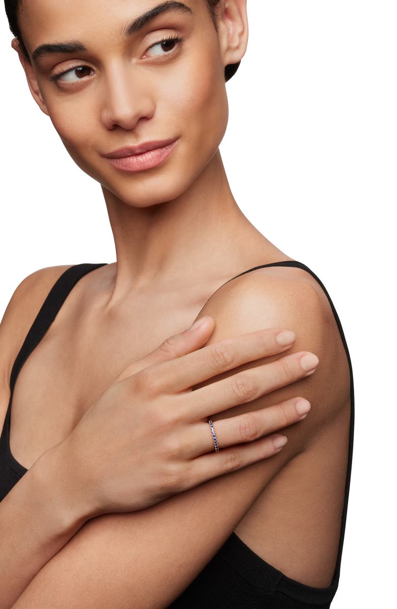 David Yurman Cable Collectibles 18K Yellow Gold & Diamond Stackable Ring, 2mm, Alternate, color, 18K Yellow Gold