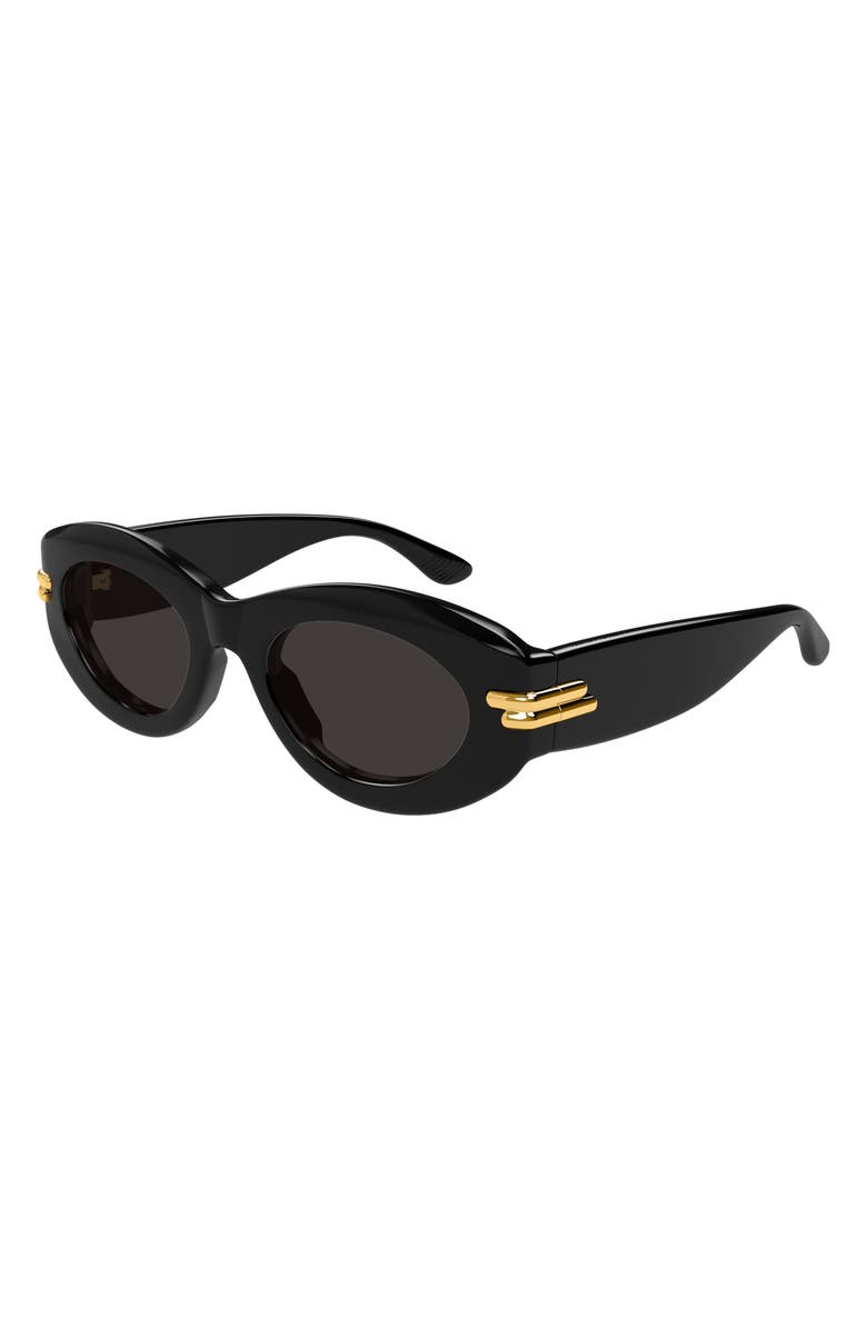 Bottega Veneta 51mm Oval Sunglasses, Alternate, color, 