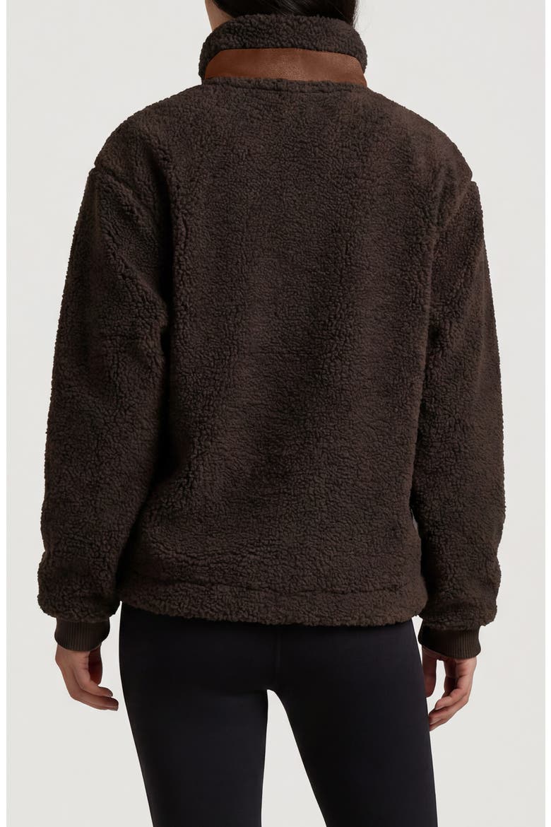 Emma High Pile Fleece Jacket, Alternate, color, BROWNIE