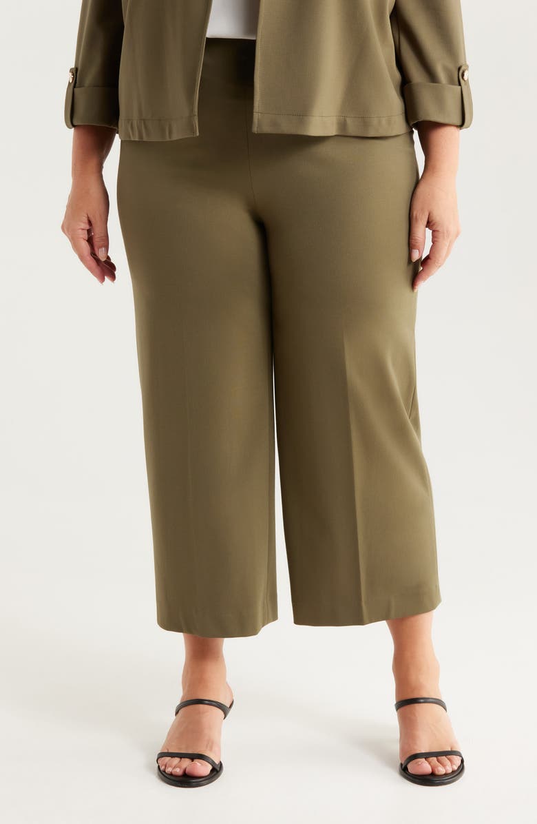 Anne Klein High Waist Pull-On Wide Leg Pants, Main, color,