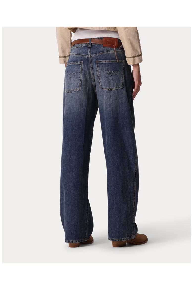 Jaron Denim Low Wide Leg Pants, Alternate, color, Stone Wash
