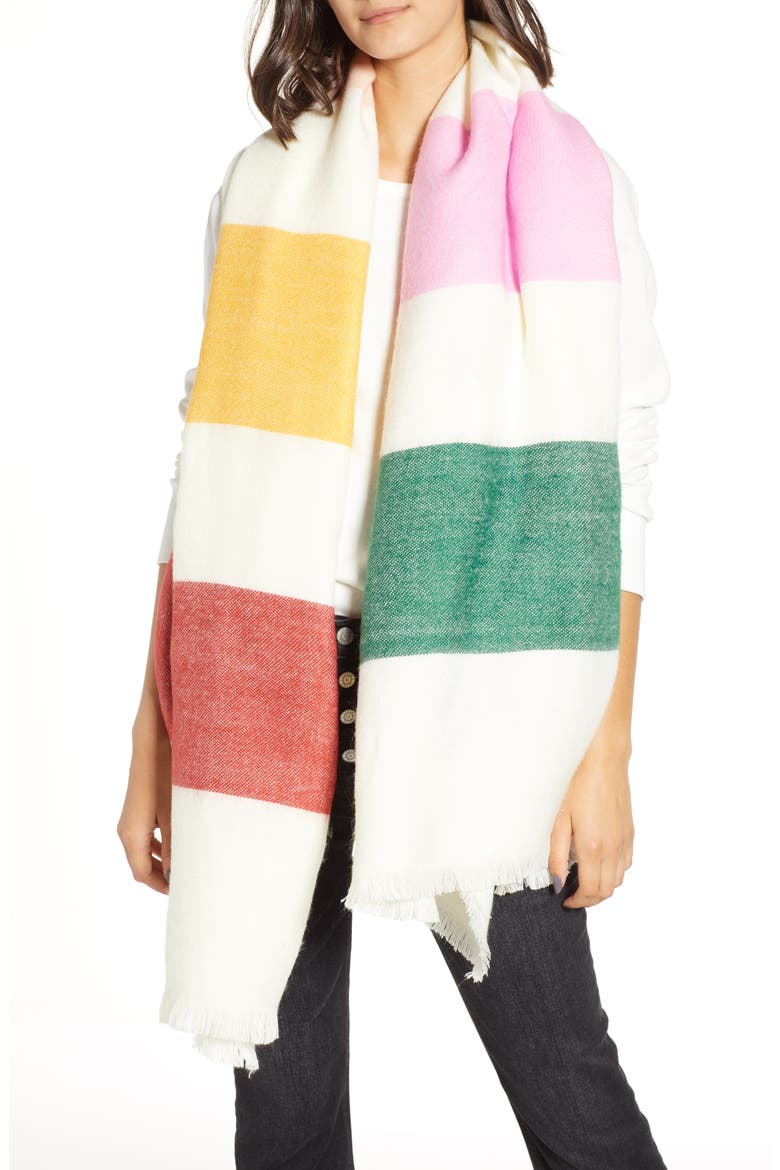 Multi Stripe Scarf, Main, color, RAINBOW STRIPE
