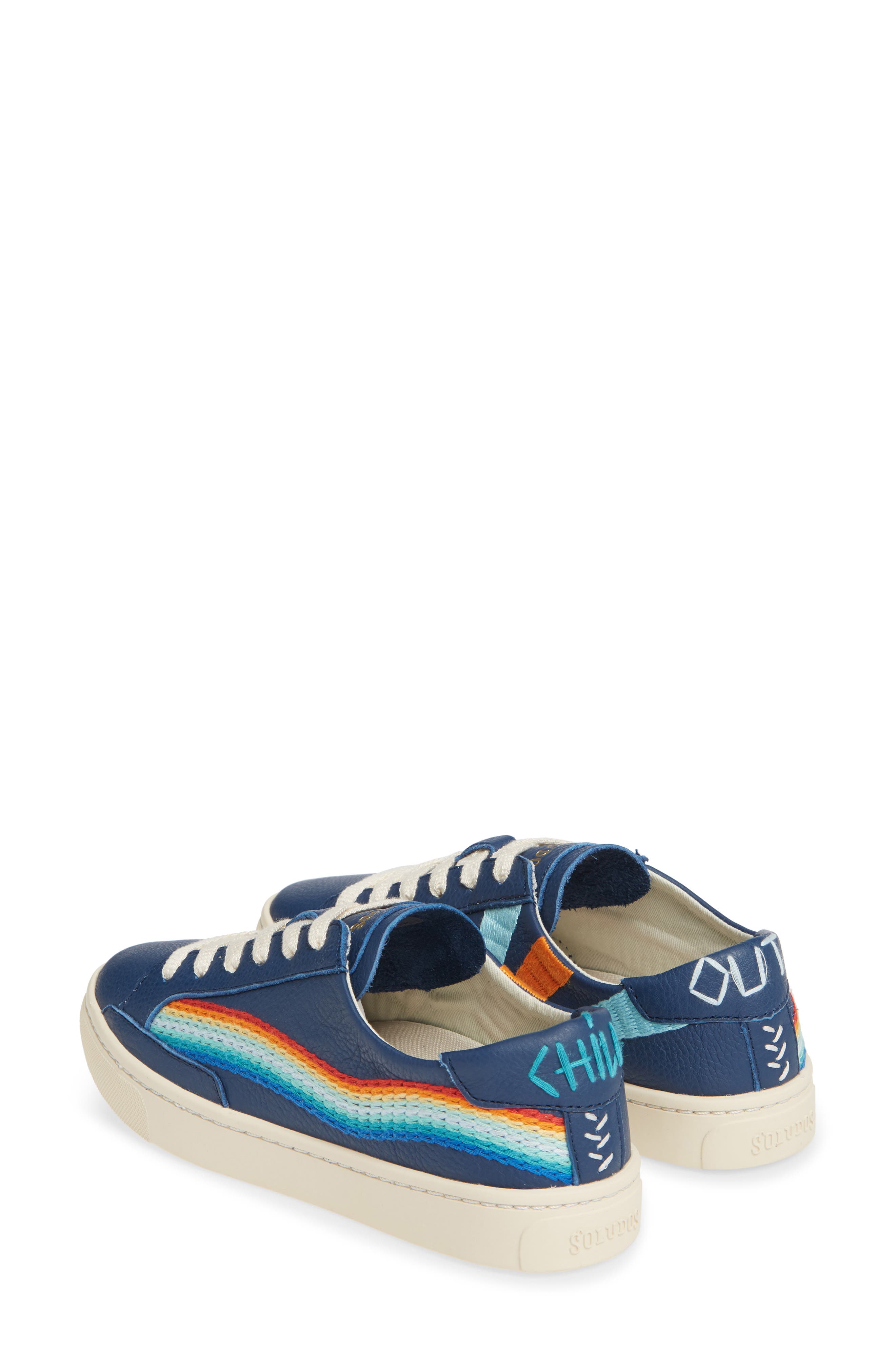 Soludos Rainbow Wave Sneaker, Alternate, color, Blue