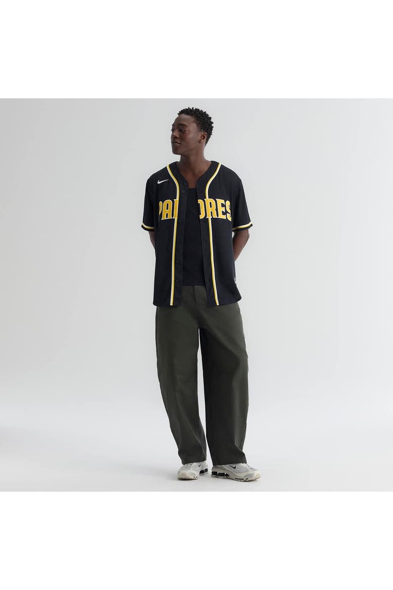 Men's Nike Fernando Tatis Jr. San Diego Padres Fashion Replica Black Out Jersey, Alternate, color, Black