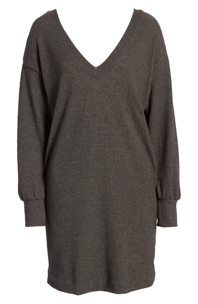 Socialite Double-V Long Sleeve Knit Dress, Alternate, color, 