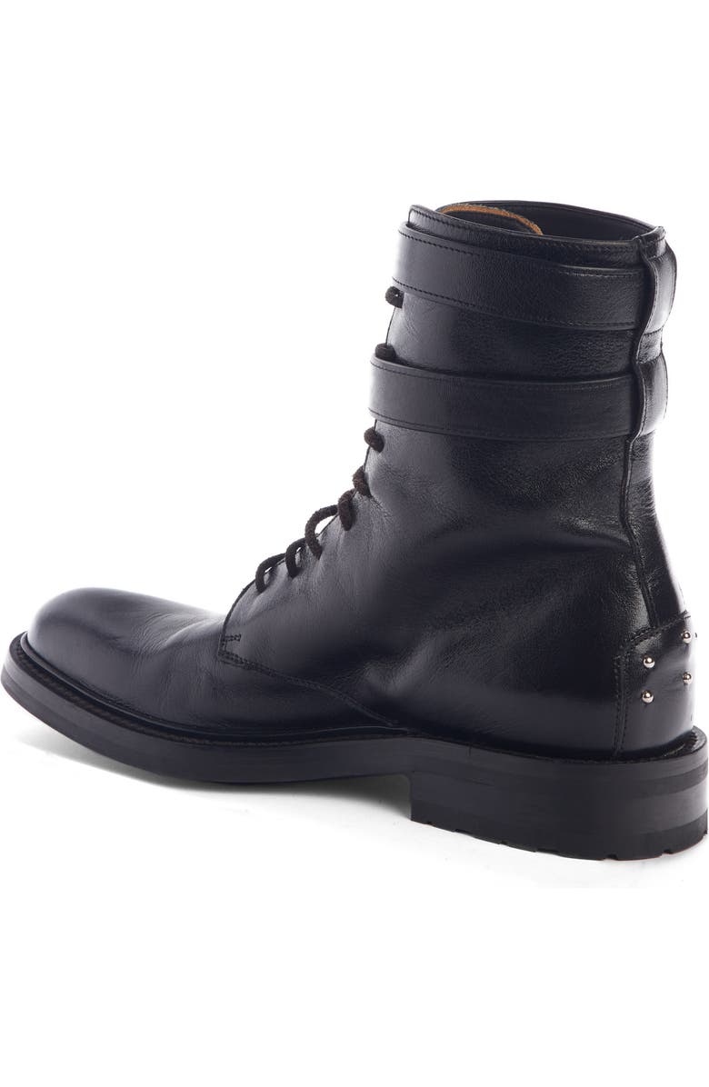 Saint Laurent Double Buckle Combat Boot, Alternate, color,