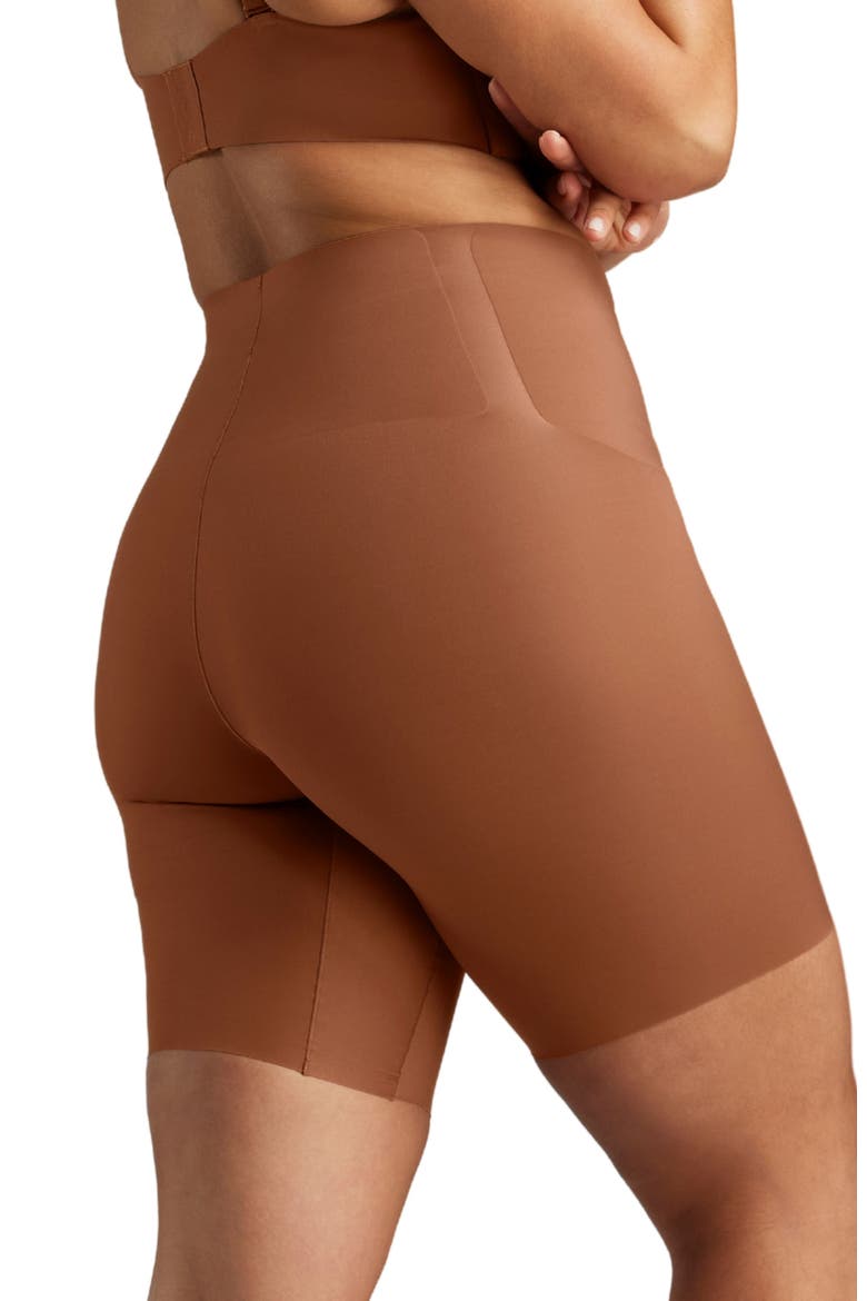 No Show Shapewear Short, Alternate, color, Toffee
