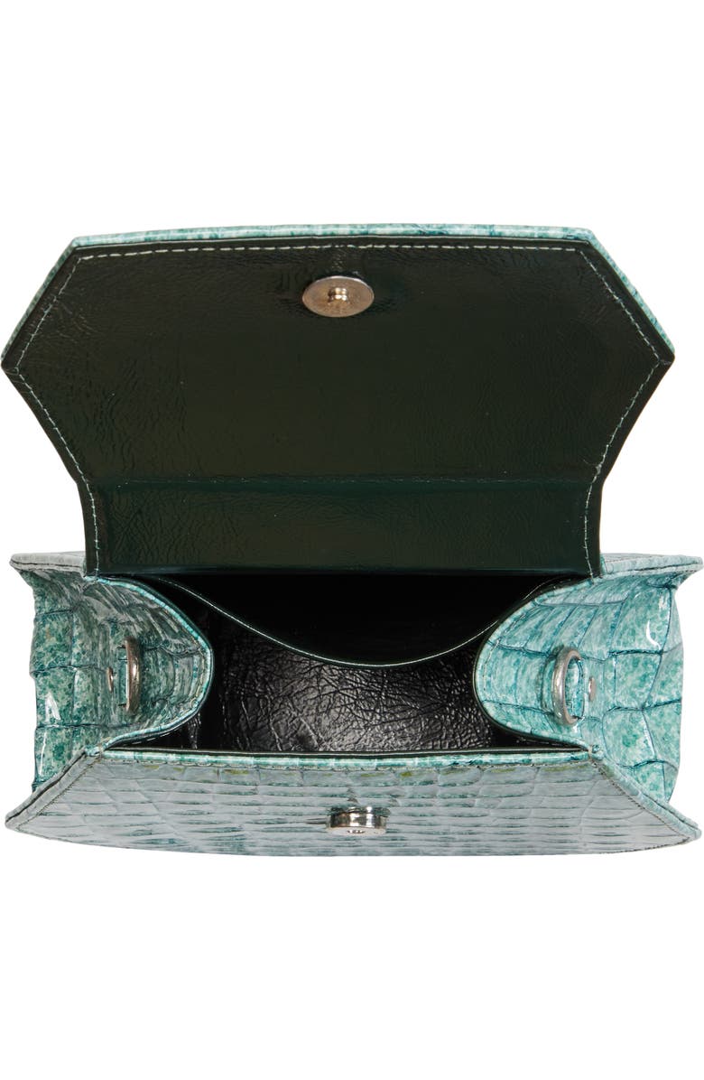 Anima Iris Zuri Croc Embossed Leather Top Handle Bag, Alternate, color,