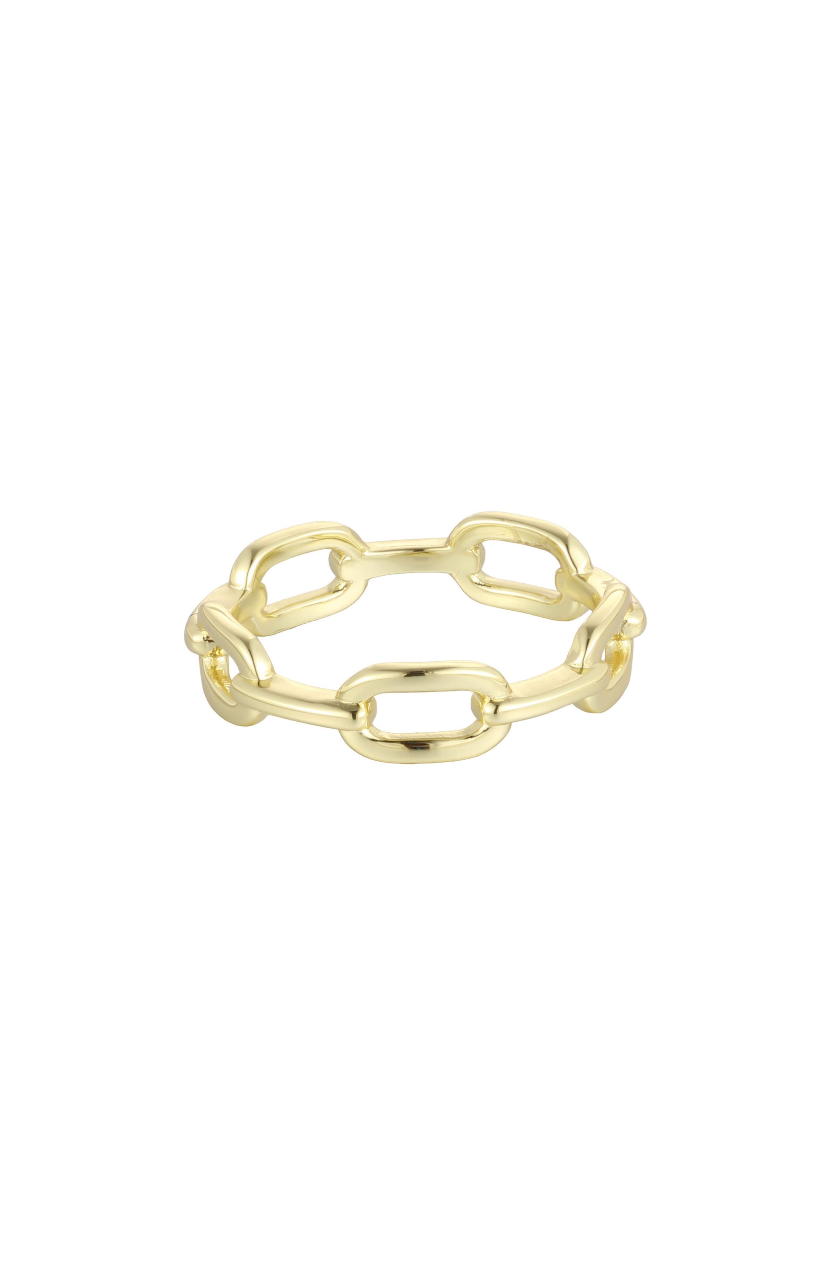 Silver Plated Link Ring