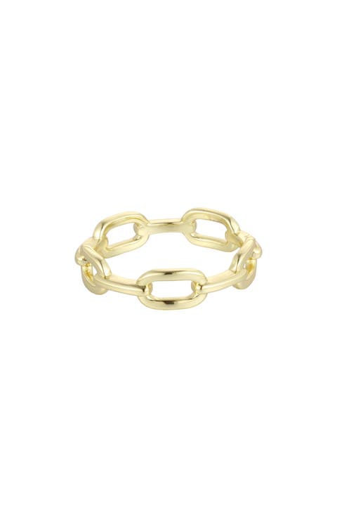 Silver Plated Link Ring