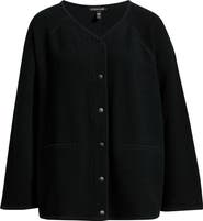 Eileen Fisher Bouclé Snap Front Jacket