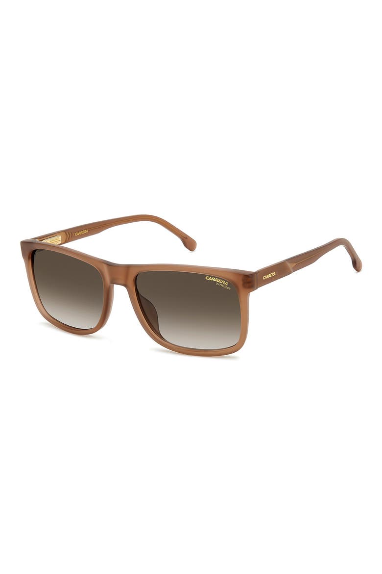 C Flex 57mm Gradient Rectangle Sunglasses, Alternate, color, MATTE BROWN
