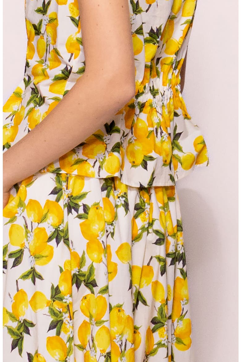 Lemon Sleeveless Poplin Top, Alternate, color, LEMON PRINT