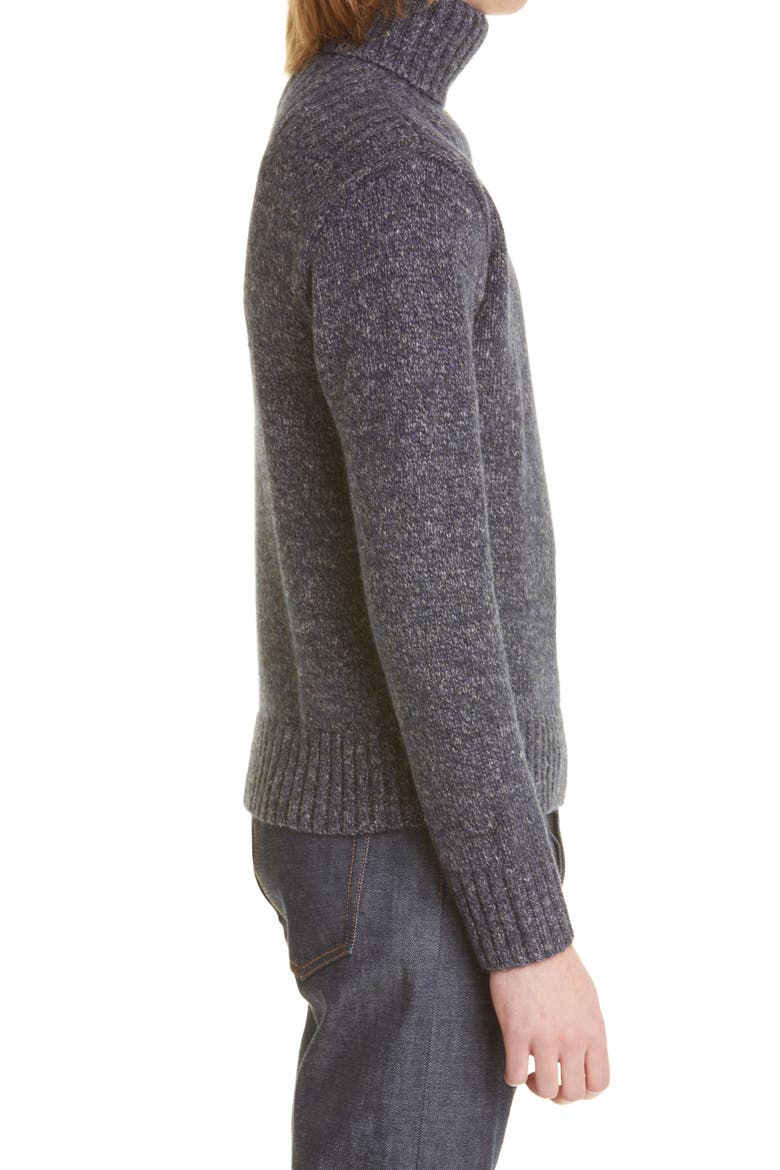 RRL Wool Blend Turtleneck Sweater, Alternate, color, DARK NAVY HEATHER