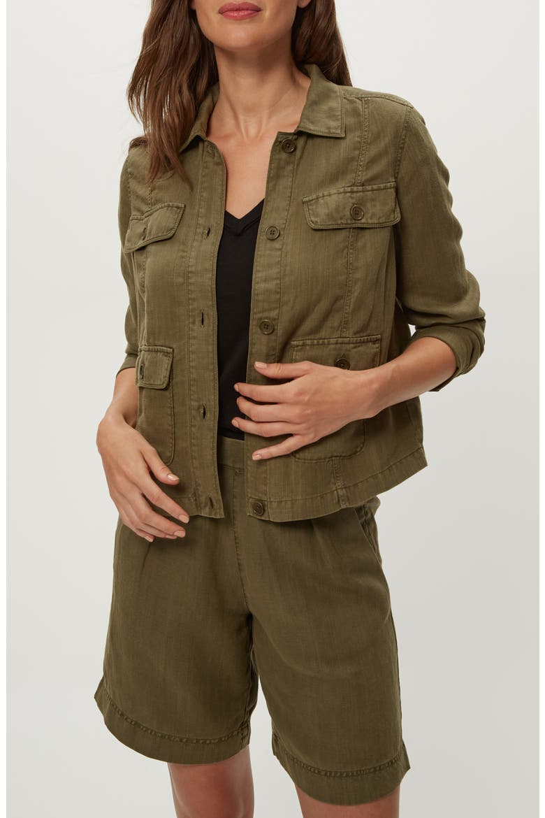 Nash Linen Blend Jacket, Alternate, color, CAPER