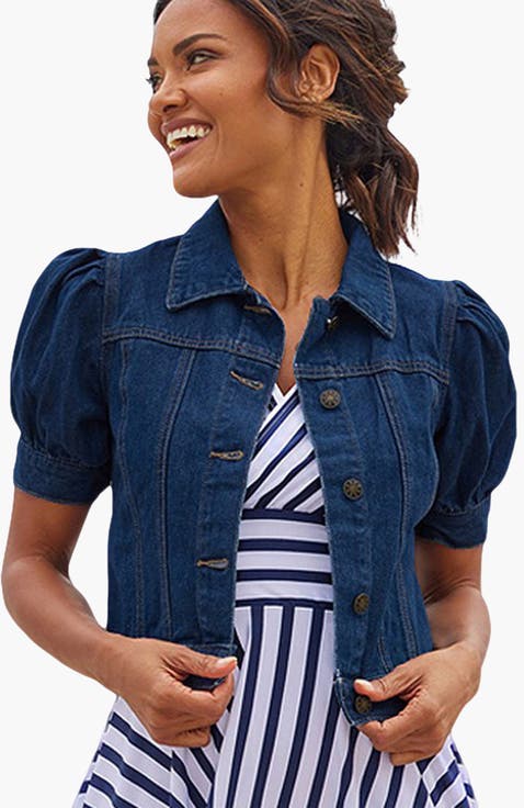 Puff Sleeve Denim Jacket
