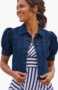 LASCANA Puff Sleeve Denim Jacket