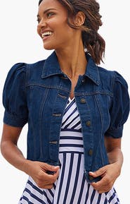 LASCANA Puff Sleeve Denim Jacket