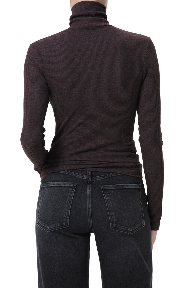 AGOLDE Pascale Rib Turtleneck Sweater, Alternate, color, Fox