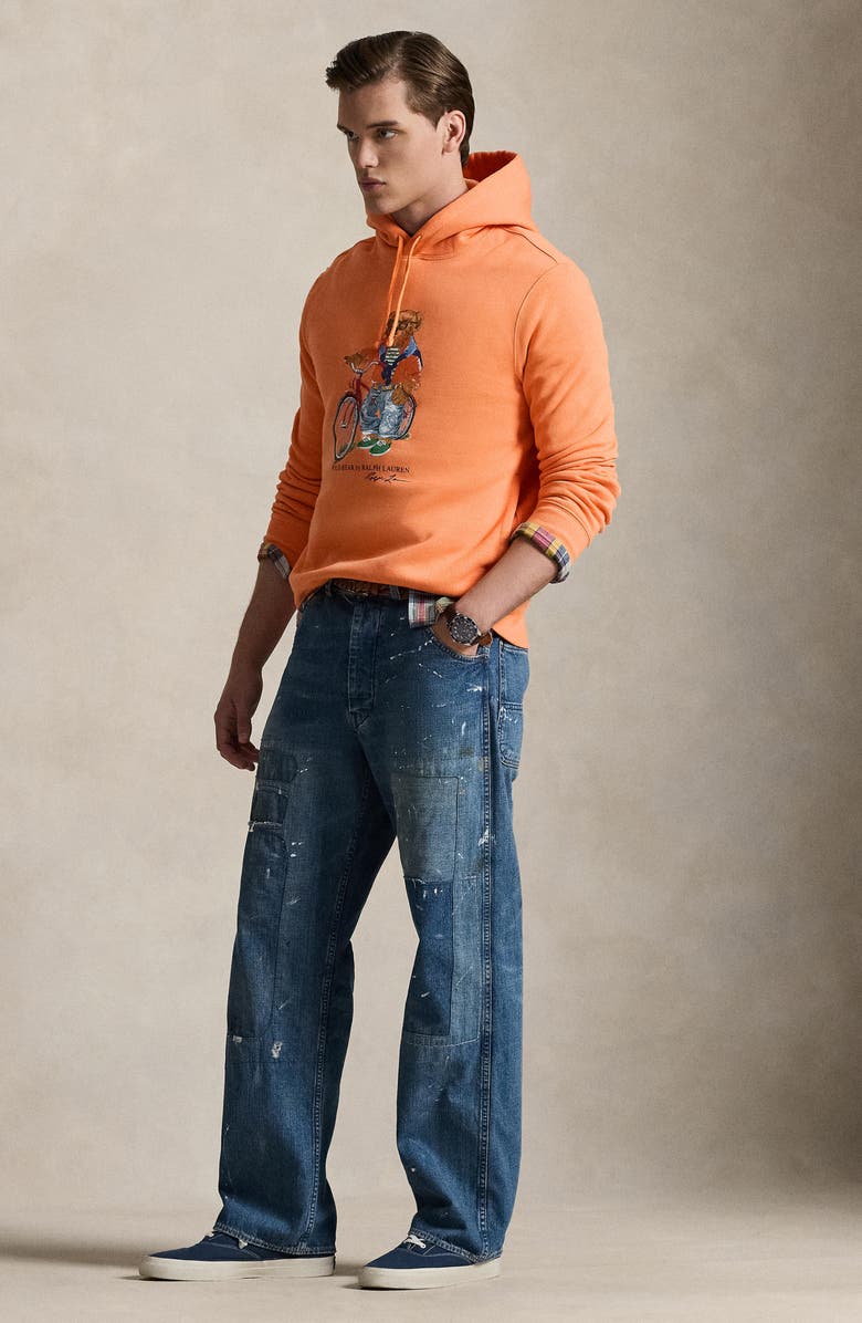 Polo Ralph Lauren Polo Bear Fleece Graphic Hoodie, Alternate, color, Poppy-Summer Bear