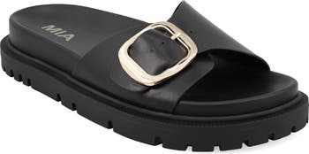 GYDA - mia Amazon.com | MIA Women's Gya Slide Sandal, Gold, 6 | Slides