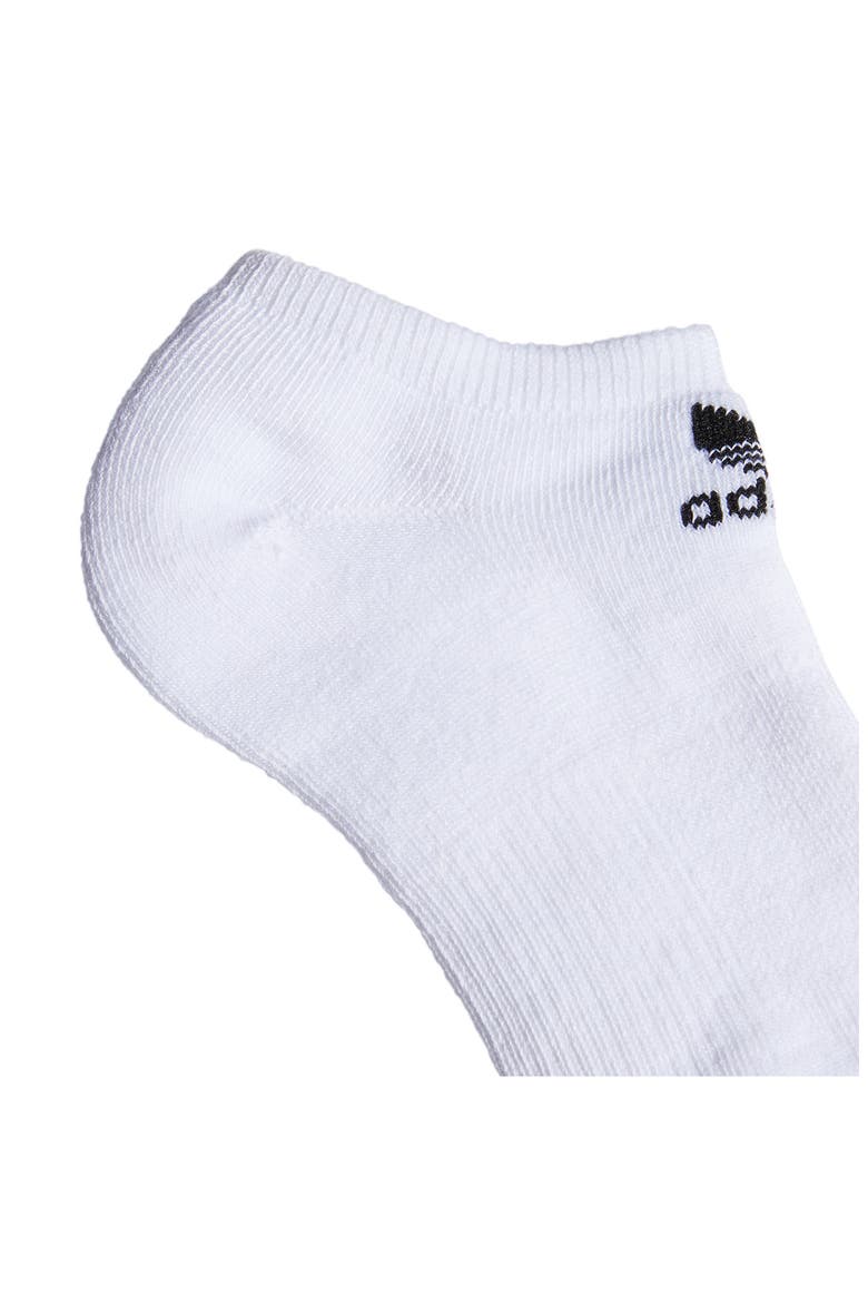 Kids' Originals Trefoil 6-Pack Ankle Socks, Alternate, color, WHITE/ BLACK