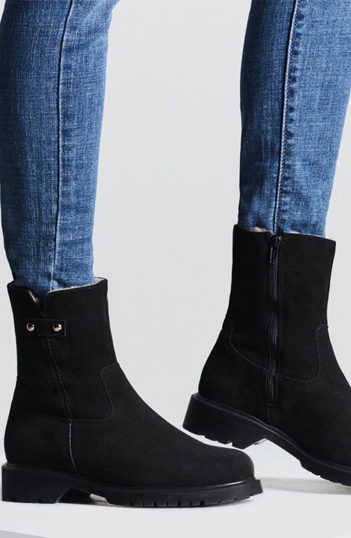 La Canadienne Hogan Waterproof Genuine Shearling Lined Boot In Black