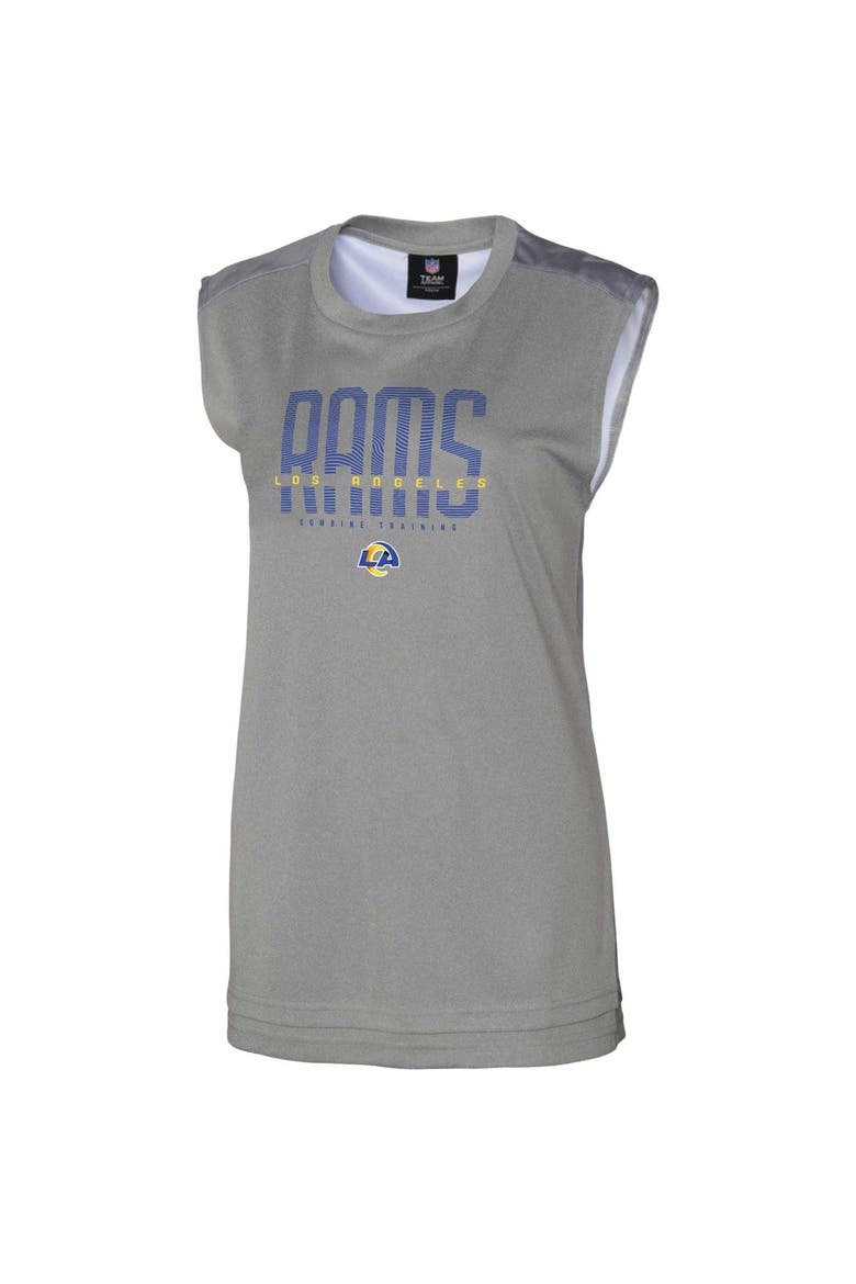 Women's Gray Los Angeles Rams No Sweat Tank Top, Alternate, color, Gray