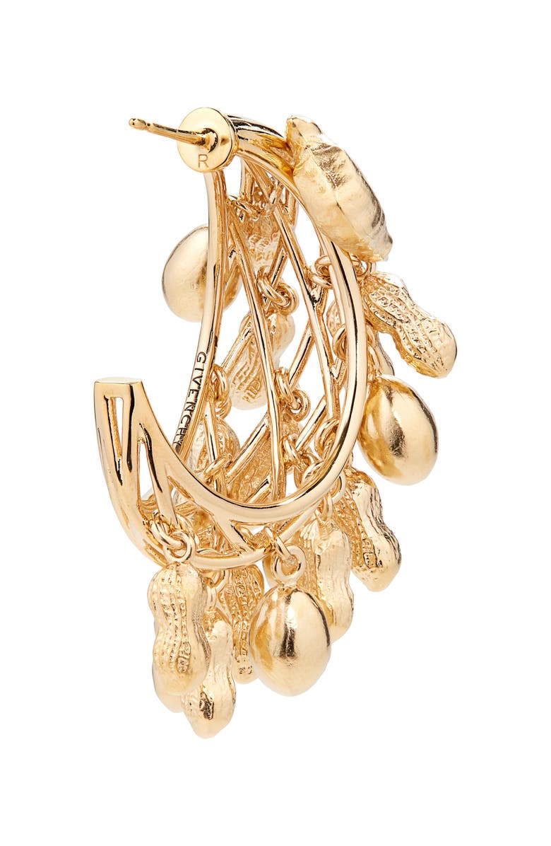 Givenchy Lucky Charms Golden Hoop Earrings, Alternate, color, Golden Yellow