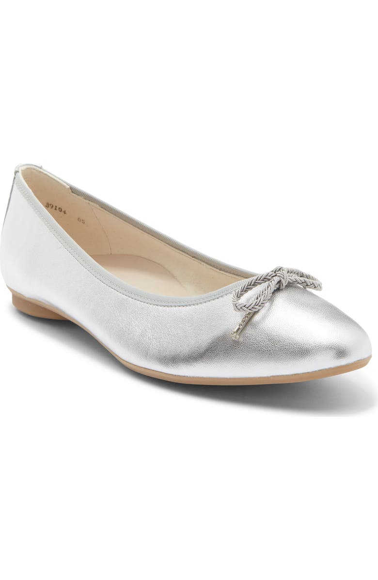 Paul Green Rylan Ballet Flat, Main, color, Aluminum Metallic Nappa