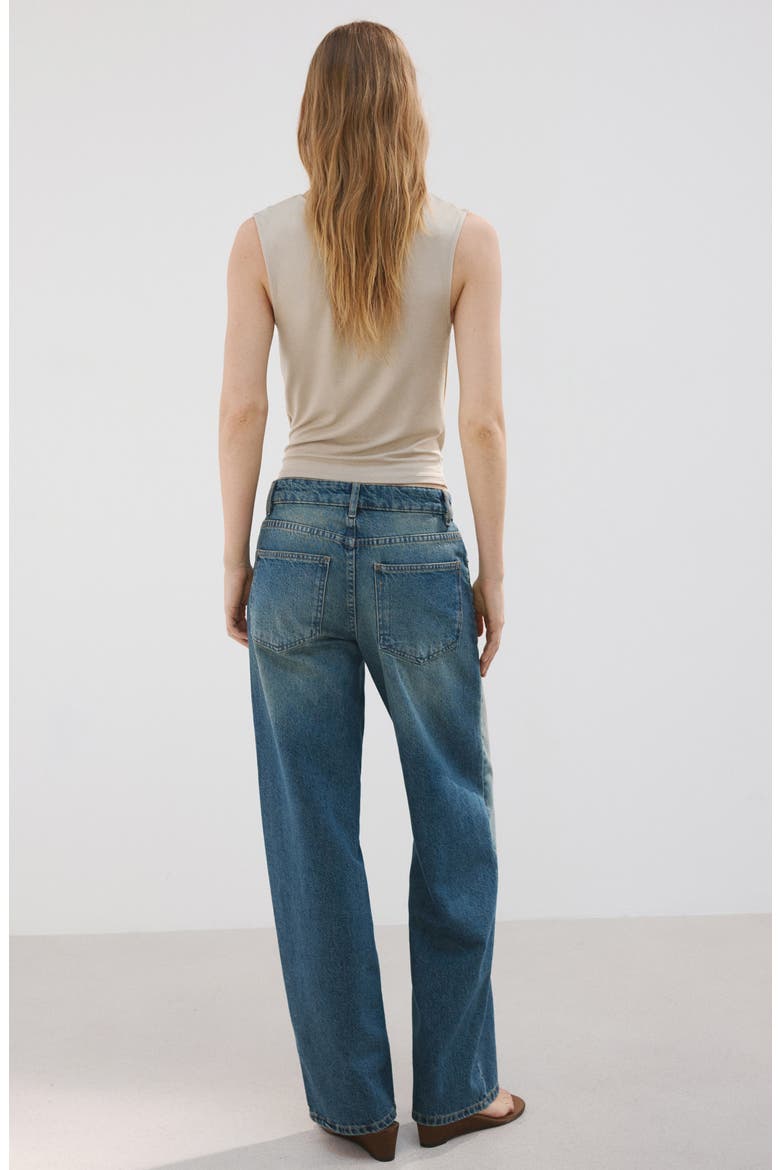 Low Rise Straight Leg Jeans, Alternate, color, MEDIUM BLUE